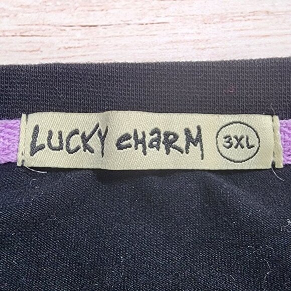 BKYS Shirt Black Embroidered Lucky Charm Bunny, Men's 3XL - Picture 6 of 9